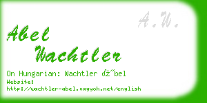 abel wachtler business card